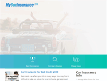 Tablet Screenshot of mycarinsurance123.com